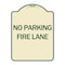 Signmission Pavement Stencil No Parking Fire Lane Heavy-Gauge Aluminum Sign, 24" x 18", TG-1824-24610 A-DES-TG-1824-24610 - alternate 1